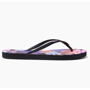 REEF SEASIDE PRINTS FLIP FLOP PURPLE FRONDS