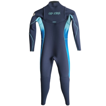 RIP CURL 4/3 JUNIOR WETSUIT DAWN PATROL CHEST ZIP STEAMER NAVY