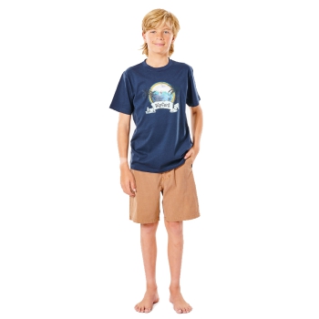 RIP CURL ACTION TEE BOY RETRO YELLOW
