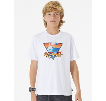 RIP CURL ACTION TEE BOY WHITE