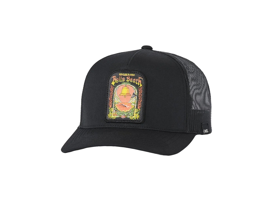 RIP CURL BELLS PRO TRUCKER CAP WASHED BLACK