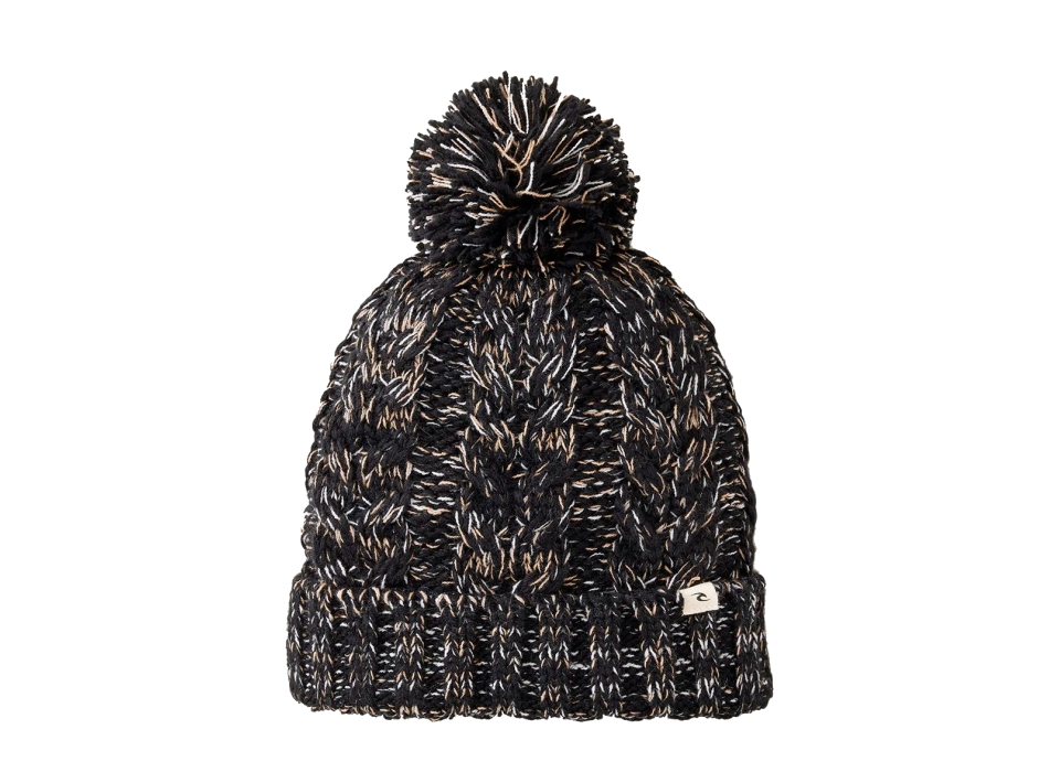 RIP CURL CLASSIC REG POM POM BEANIE BLACK