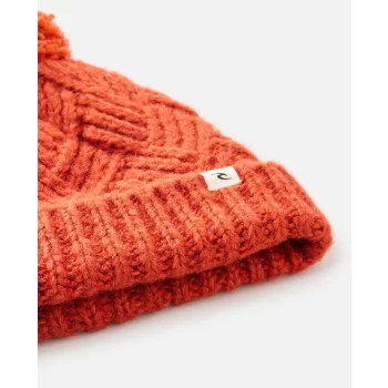 RIP CURL PREIMUM REG POM POM BEANIE RUST