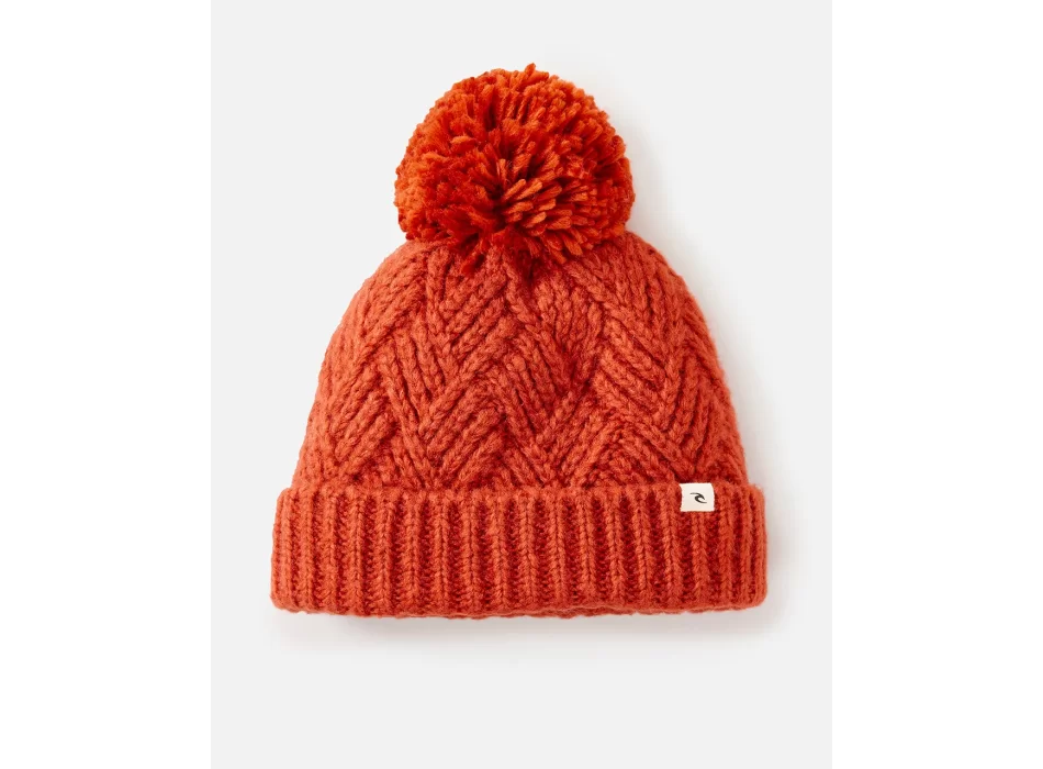 RIP CURL PREIMUM REG POM POM BEANIE RUST