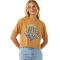 RIP CURL BLOCK PARTY CROP TEE LIGHT BROWN