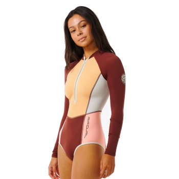 RIP CURL BLOCK PARTY LONGSLEEVE SURFSUIT UPF50+ PLUME