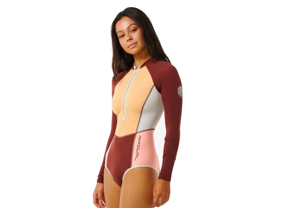 RIP CURL BLOCK PARTY LONGSLEEVE SURFSUIT UPF50+ PLUME