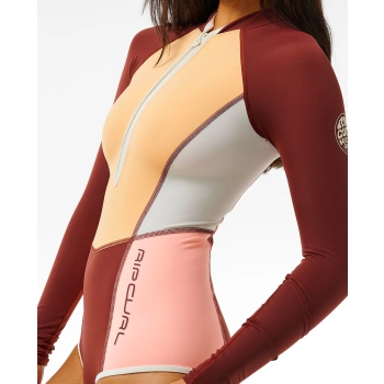 RIP CURL BLOCK PARTY LONGSLEEVE SURFSUIT UPF50+ PLUME