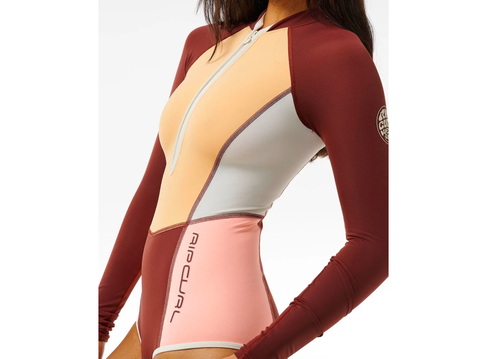 RIP CURL BLOCK PARTY LONGSLEEVE SURFSUIT UPF50+ PLUME