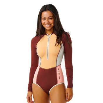 RIP CURL BLOCK PARTY LONGSLEEVE SURFSUIT UPF50+ PLUME