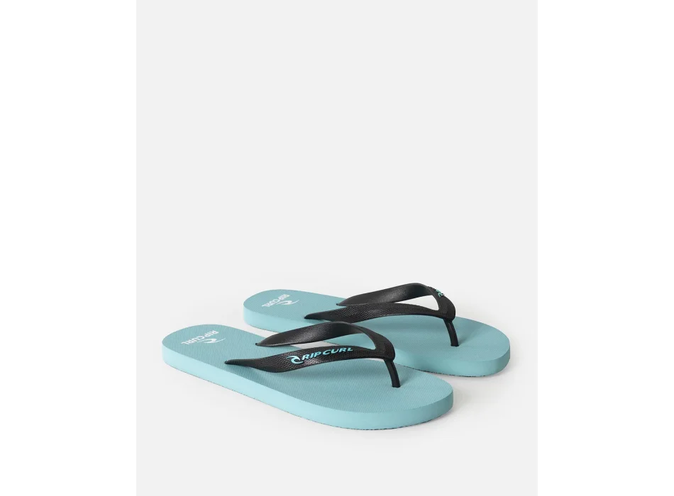 RIP CURL BRAND LOGO BLOOM OPEN TOE SHOES ICE BLUE