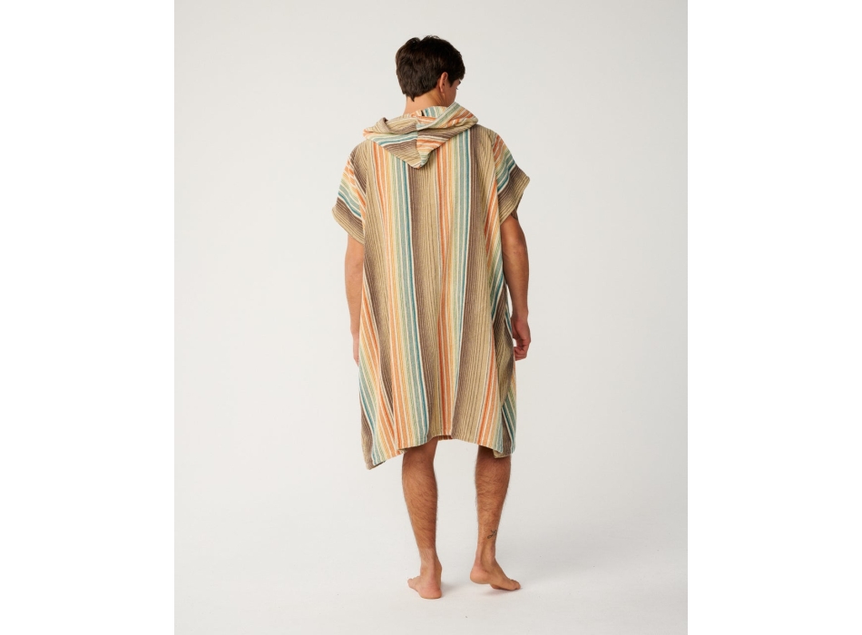 RIP CURL BRAND HOODED PONCHO BLACK GREY
