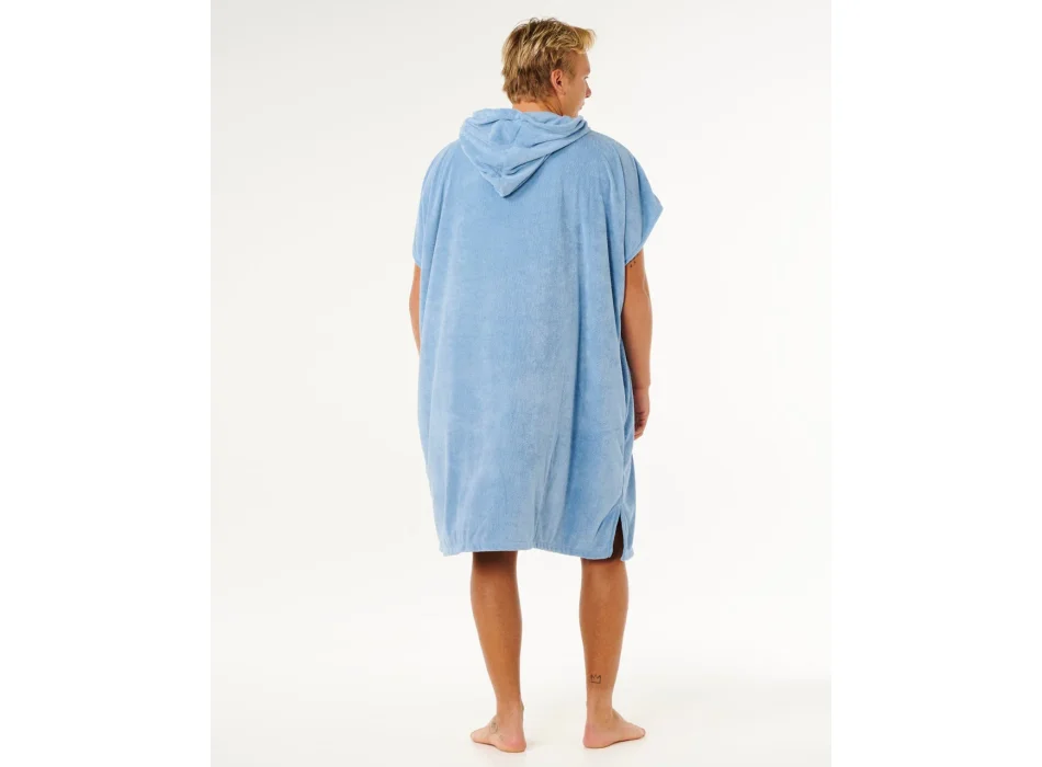 RIP CURL BRAND HOODED PONCHO FADED DENIM