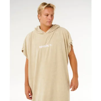 RIP CURL BRAND HOODED PONCHO KHAKI