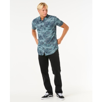 RIP CURL SHIRT DREAMER BARREL KILLA SHORT SLEEVE PINE NIGHT