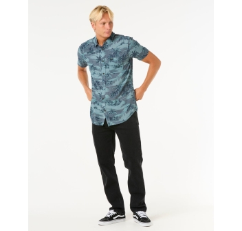 RIP CURL SHIRT DREAMER BARREL KILLA SHORT SLEEVE PINE NIGHT