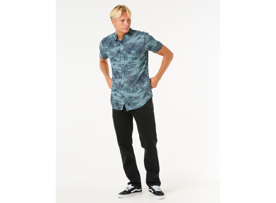 RIP CURL SHIRT DREAMER BARREL KILLA SHORT SLEEVE PINE NIGHT