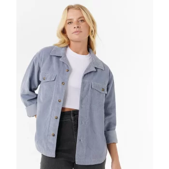 RIP CURL STEVIE CORD SHIRT BLUE GREY