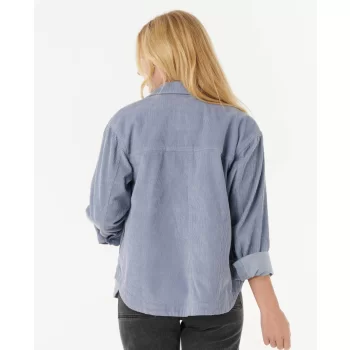 RIP CURL STEVIE CORD SHIRT BLUE GREY