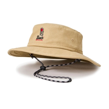 RIP CURL BUCKET SEARCH CANVAS WIDE BRIM HAT KHAKI