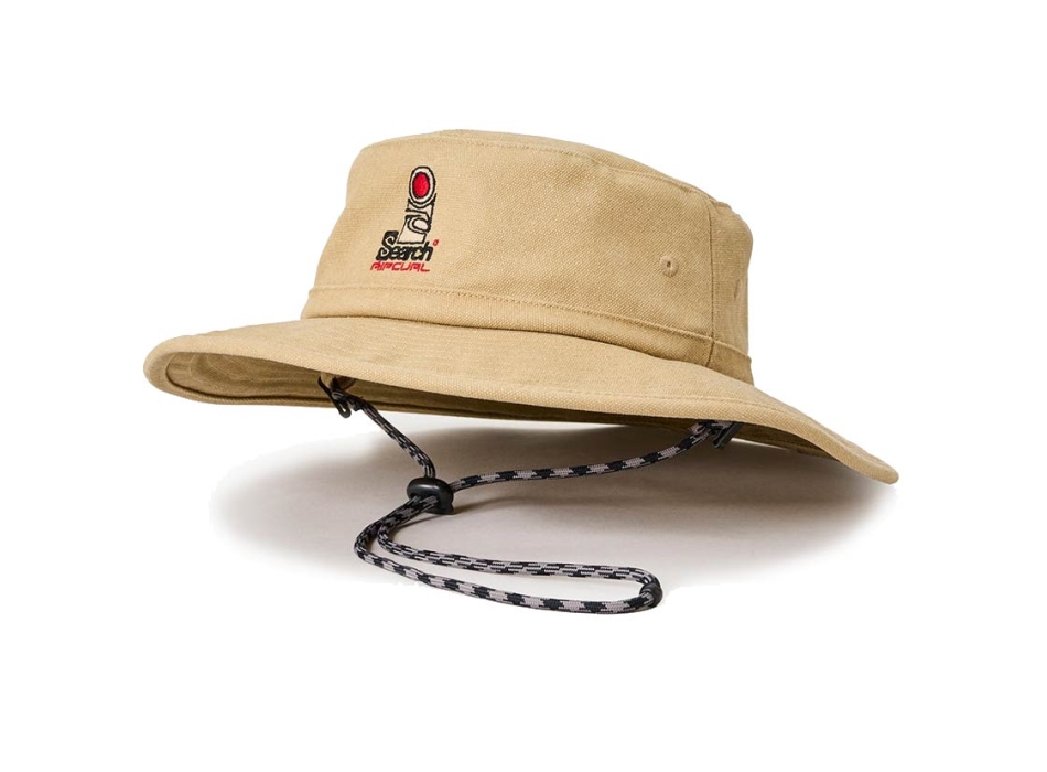 RIP CURL BUCKET SEARCH CANVAS WIDE BRIM HAT KHAKI
