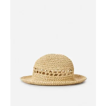RIP CURL ESSENTIALS CROCHET BUCKET NATURAL