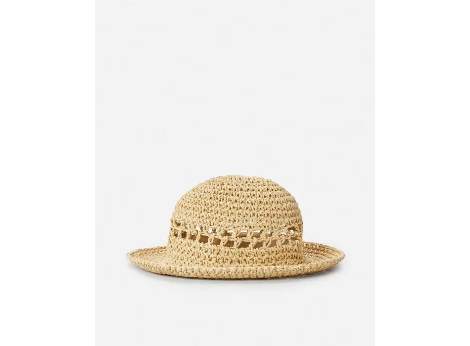 RIP CURL ESSENTIALS CROCHET BUCKET NATURAL