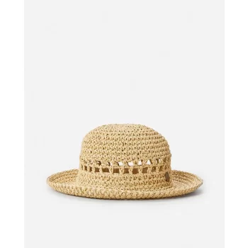RIP CURL ESSENTIALS CROCHET BUCKET NATURAL