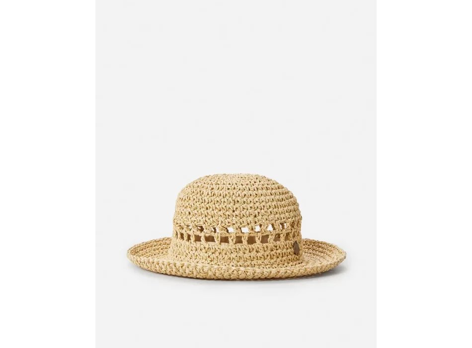 RIP CURL ESSENTIALS CROCHET BUCKET NATURAL