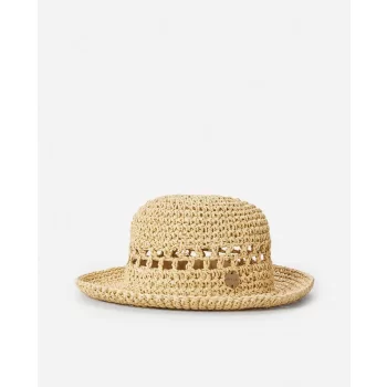 RIP CURL ESSENTIALS CROCHET BUCKET NATURAL