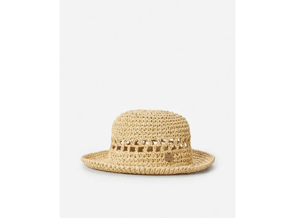 RIP CURL ESSENTIALS CROCHET BUCKET NATURAL