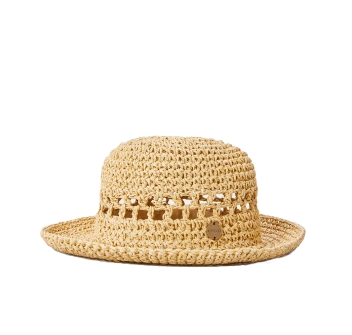 RIP CURL ESSENTIALS CROCHET BUCKET NATURAL