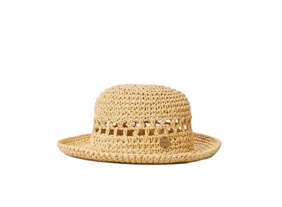 RIP CURL ESSENTIALS CROCHET BUCKET NATURAL