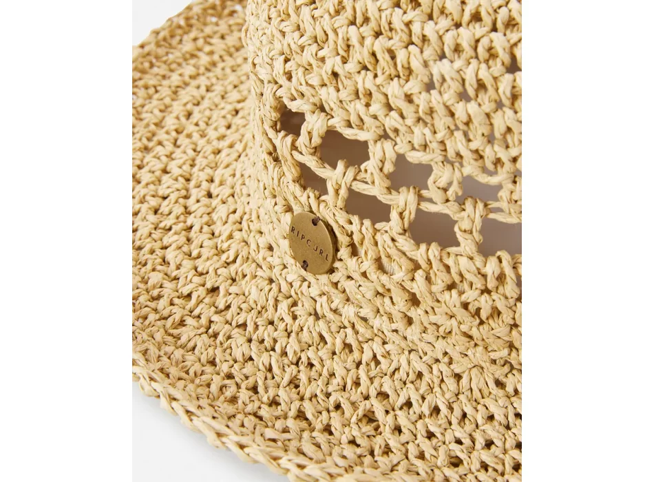 RIP CURL ESSENTIALS CROCHET BUCKET NATURAL