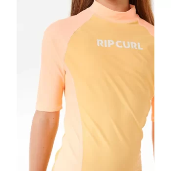 RIP CURL CLASIC SURF SHORT SLEEVE RASH VEST GIRL 8-16