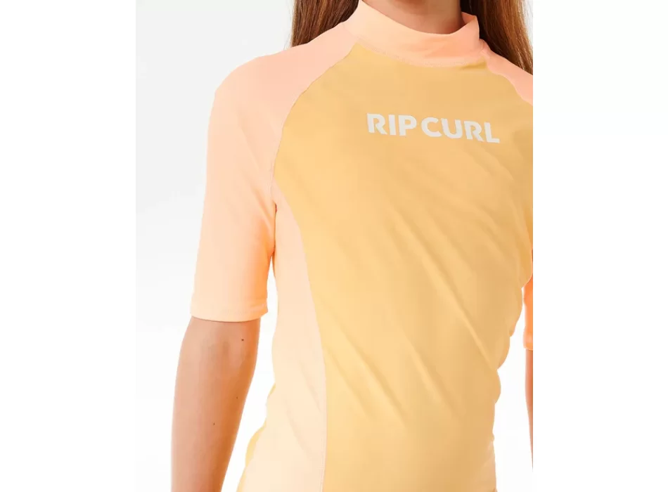 RIP CURL CLASIC SURF SHORT SLEEVE RASH VEST GIRL 8-16