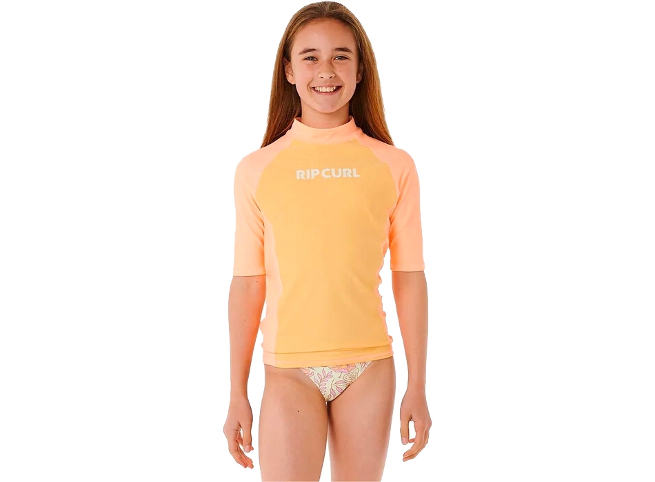 RIP CURL CLASIC SURF SHORT SLEEVE RASH VEST GIRL 8-16