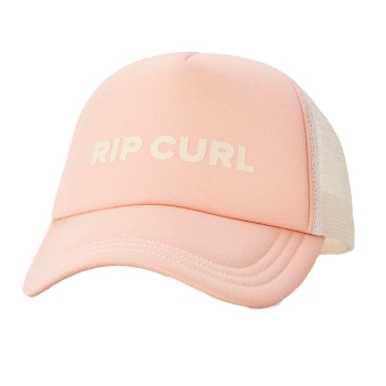 RIP CURL SURF TRUCKER HAT KID GIRL PEACH
