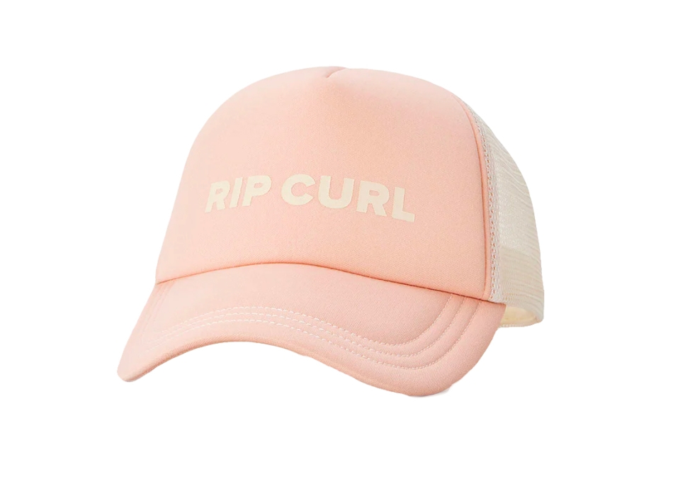 RIP CURL SURF TRUCKER HAT KID GIRL PEACH
