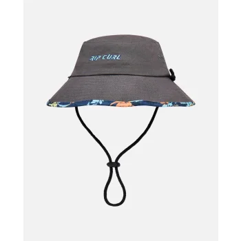 RIP CURL COMBO MID BRIM BUCKET HAT BOY WASHED BLACK