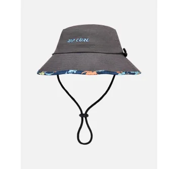 RIP CURL COMBO MID BRIM BUCKET HAT BOY WASHED BLACK
