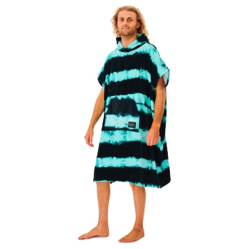 RIP CURL COMBO PRINT HOODED TOWEL BLACK