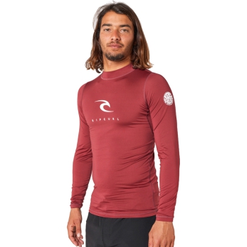 RIP CURL CORPS LONG SLEEVE UV TEE MAROON