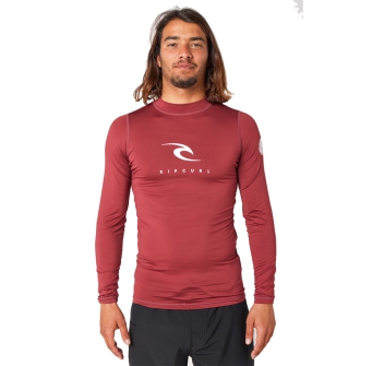 RIP CURL CORPS LONG SLEEVE UV TEE MAROON