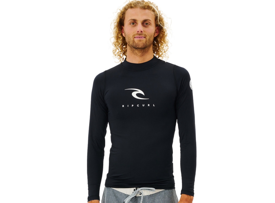 RIP CURL CORPS LONG SLEEVE UV TEE BLACK
