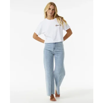 RIP CURL DANCING CROP TEE WHITE