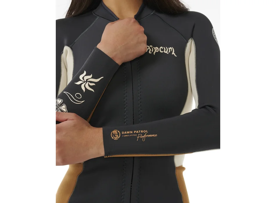 RIP CURL WOMEN DAWN PATROL LONG SLEEVE JACKET BROWN