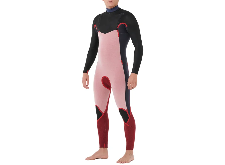 RIP CURL DAWN PATROL 4/3 CHEST ZIP WETSUIT BLACK