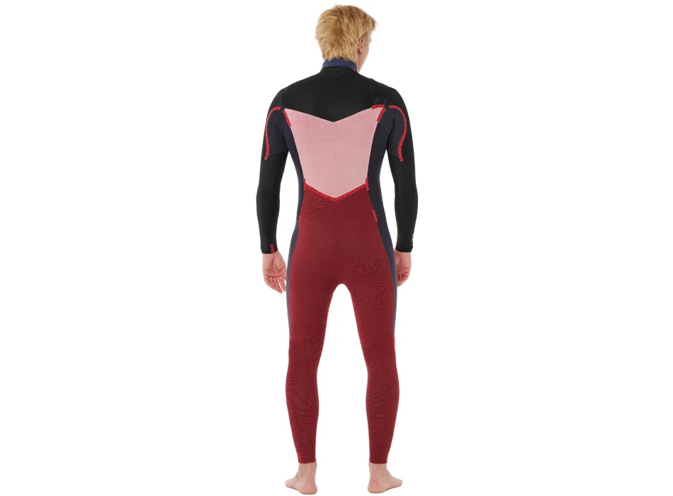 RIP CURL DAWN PATROL 4/3 CHEST ZIP WETSUIT BLACK