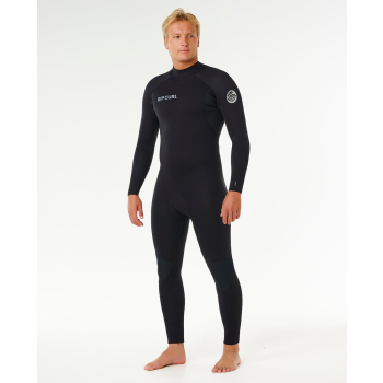 RIP CURL DAWN PATROL 4/3 CHEST ZIP WETSUIT BLACK